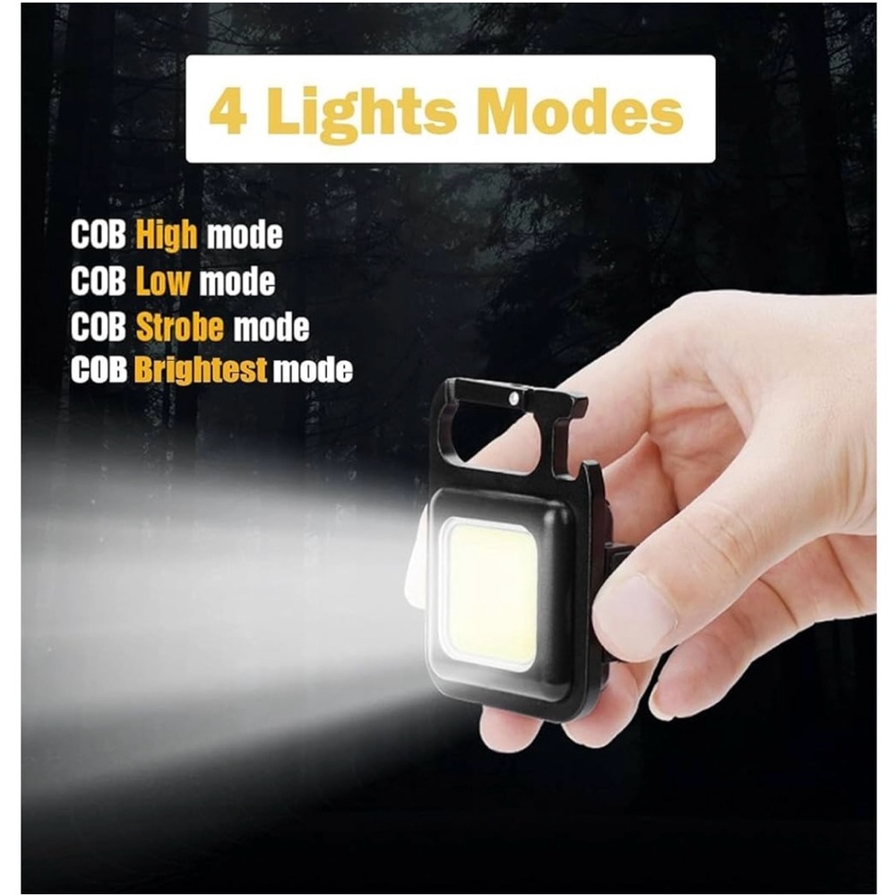 4 pack Rechargeable keychain LED Light firm price